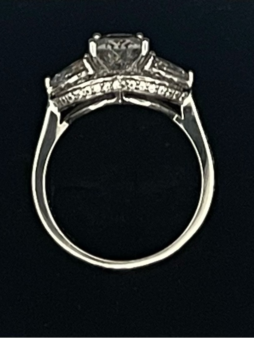 NWT .PAJ 925 SS  stunning radiance by absolute. Simulated, diamond ring sz 8 - Picture 4 of 8